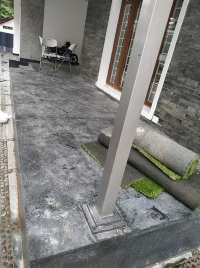 cement stains before